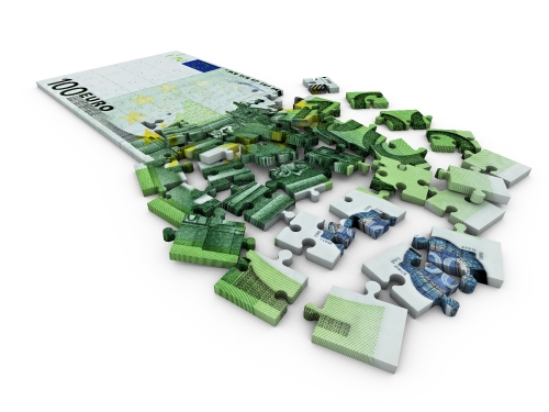 CGI drawing of euro jigsaw puzzle