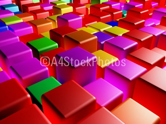  colored cubes