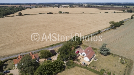 Aerial view of arable farmland