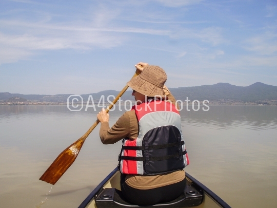 Canoeing on Lake Patzcuaro