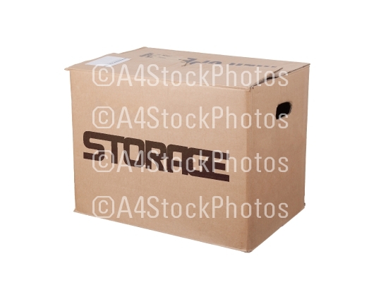 Closed cardboard box, isolated