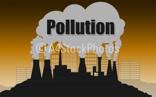 Environmental concept of air pollution