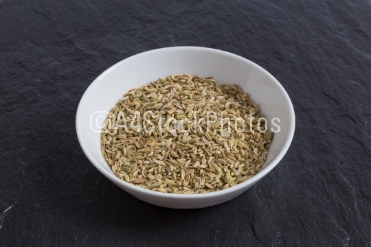 Fennel in a bowl on a slate