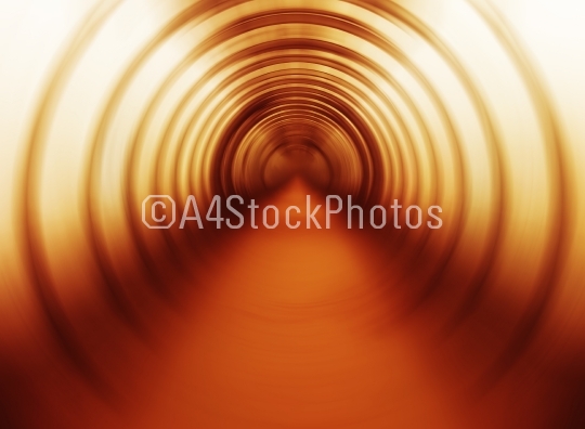 Horizontal vivid orange swirl twirl bright abstraction tunnel ba