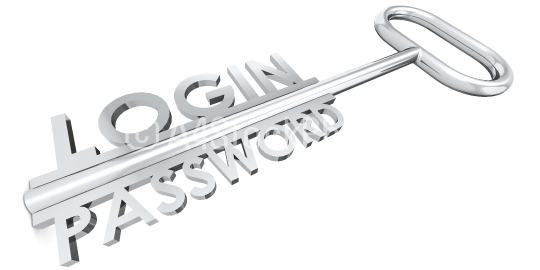 Login and password with keys isolated