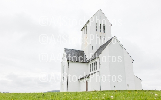 SKALHOLT, ICELAND - JULY 25: The modern Skalholt cathedral was c