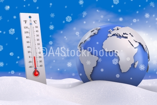 Thermometer and globe