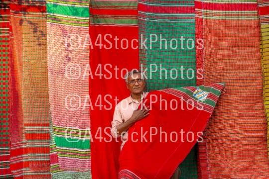 Traditional Towels or Gamcha Salesman.
