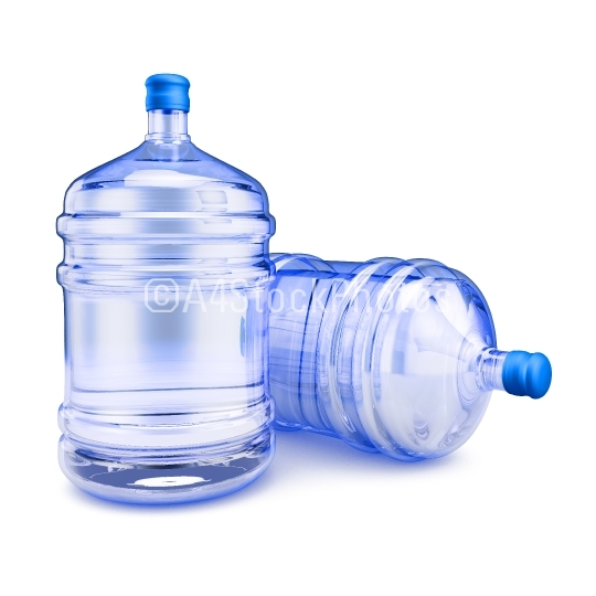 Two bottles with water