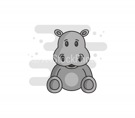 hippopotamus illustrated