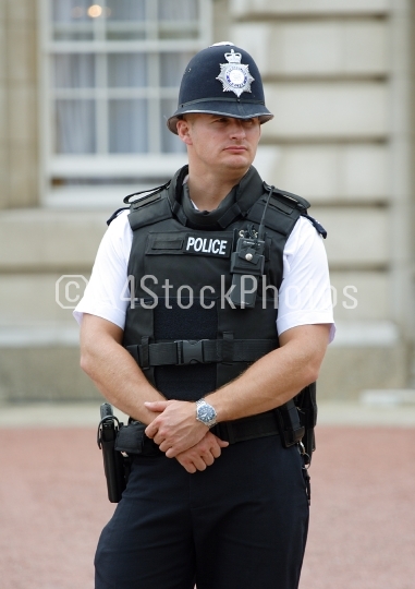 On guard duty at Buckingham Palace