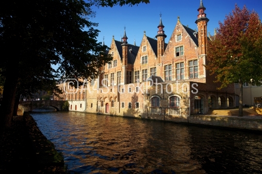 Waterside buildings in Bruges