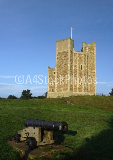 Orford castle with cannon