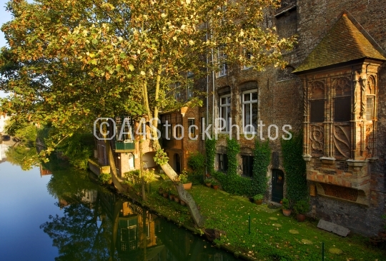 Houses on a Bruges canal