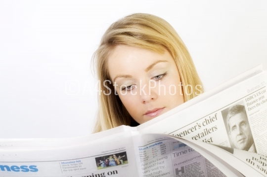 Girl Reading paper