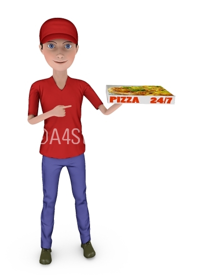 boy with a pizza