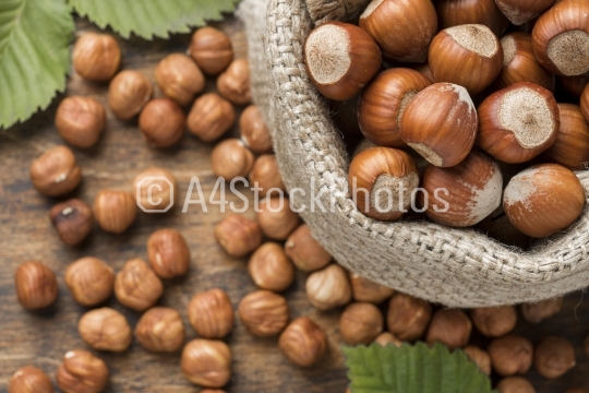 close up view nuts concept arrangement