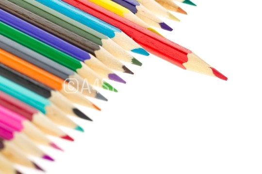Collection of multicolored pencils 