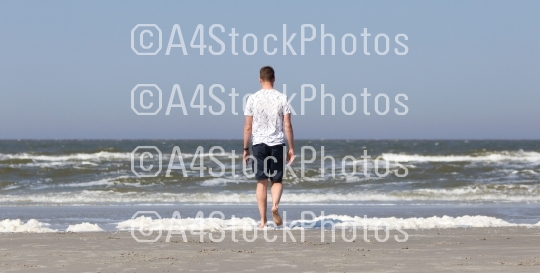 Dutch man on a beach