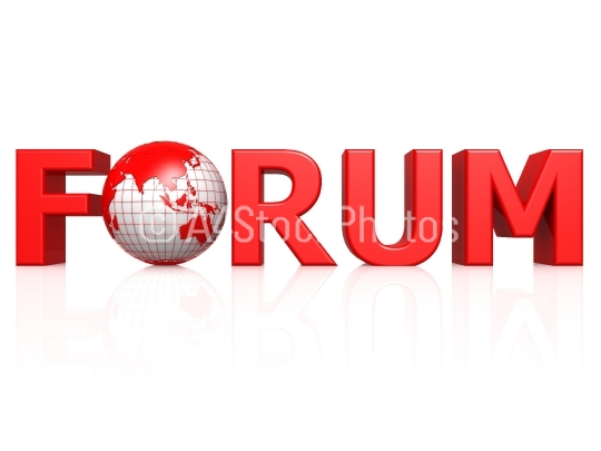 Forum with globe