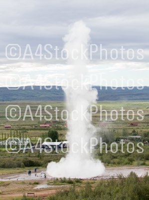 Impressive eruption of the biggest active geysir, Strokkur, with
