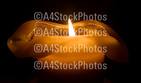 Large candle burning