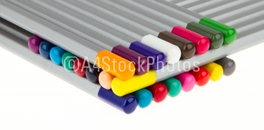 Lasagna of many different color pencils