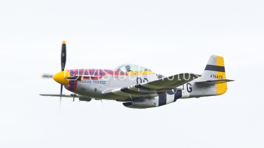 LEEUWARDEN, THE NETHERLANDS - JUNE 10: P51 Mustang displaying at