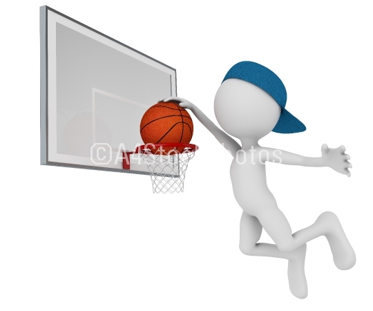 man playing in basketball