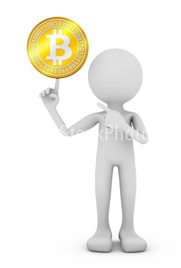 man with bitcoin