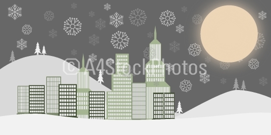 Merry Christmas and Happy New Year Landscape