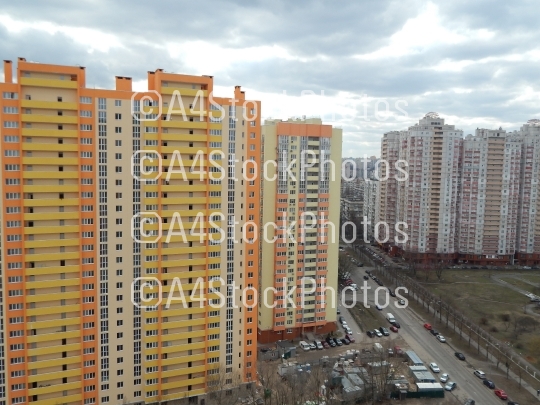New residential high-rise and multi-apartment buildings