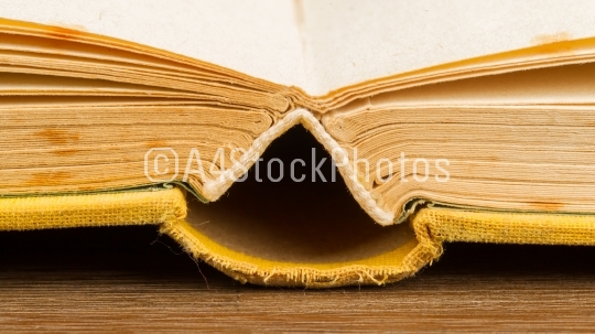 Old book fanned open