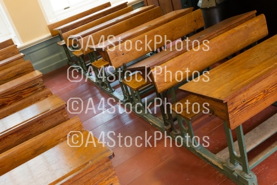 Old classroom interior