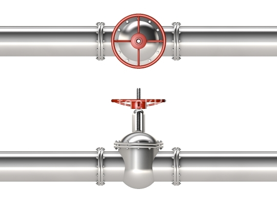 pipe and valve