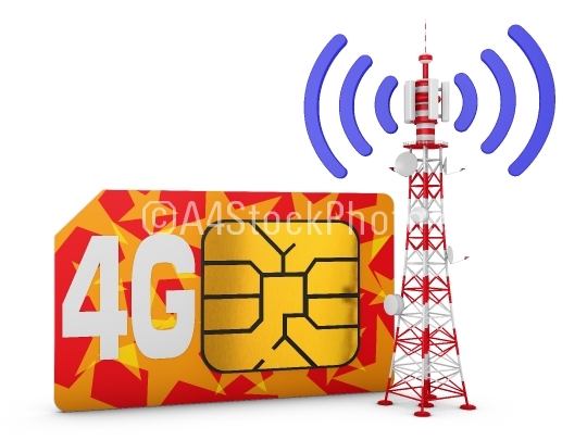 Sim card and telecommunication tower