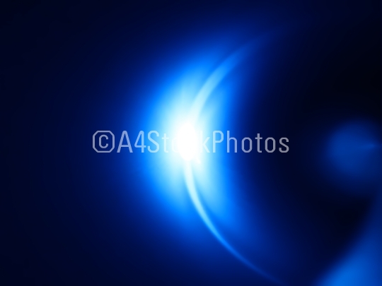 Space planet with light leak bokeh background