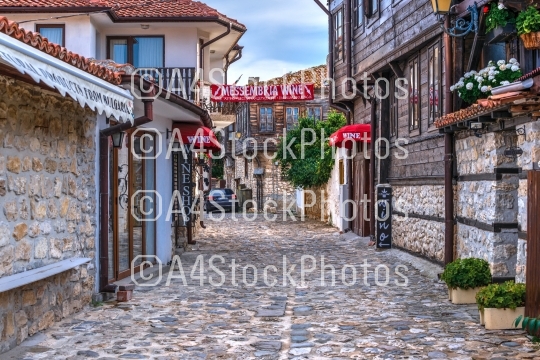 Streets of the old town of Nessebar, Bulgaria