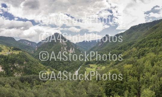 Tara river gorge canyon in Montenegro