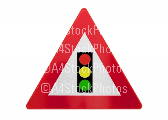 Traffic sign isolated - Light traffic regulation