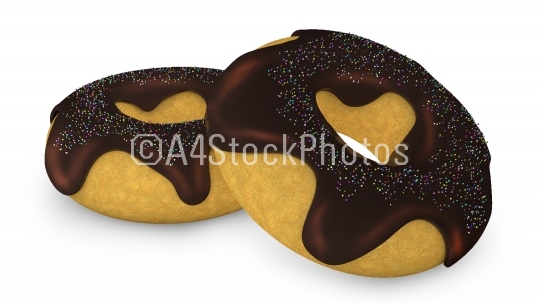 two chocolate donut
