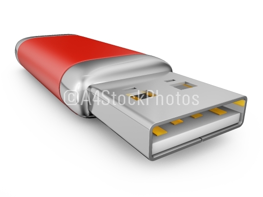 usb drive of red color